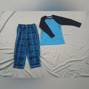 Cozy Blue and Black Kids Pajama Set